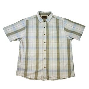 Clearwater‎ Outfitters Button Down Shirt Mens XL Green Plaid Excellent Cotton SS
